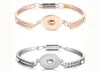 10pcs Rose Gold Silver Snap Bracelet For Women Men Fit DIY 18mm Snap Buttons Jewelry Button Bracelet Bangles9089320