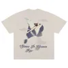 Представитель дизайнерская футболка высшего качества мужской футболки Cloud Angel Girl Vintage Print Ins Street Fashion Brand Loak Ship Ricke