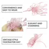 Bandanas as flores coquetel chapéu senhorita pino de cabelo chapéus de casamento para mulheres artificial fascinator hairband