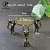 Mässing Three Cat Animal Figures Desktop Ornament Copper Candle Holder Decoration Party Living Room Home Decor rökelse 240125