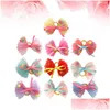 Dog Apparel 10Pcs Bow Ties Bows Bowknot Hair Bands Elastic Headwear Headdress For Puppy Cat Mixed Color Drop Delivery Home Garden Pet Otq3Q