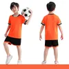 Jerseys Childrens Football t-shirt Boys Girls Soccer Jersey Sets Student Football Kits DIY Custom Kids Futebol Training Clothes Sports