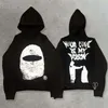 Harajuku şık retro kafatası baskı hoodies kadınlar grafik Amerikan y2k üst büyük boyutlu kapüşonlu çiftler sokak kıyafetleri goth kadın kıyafetleri 240126