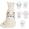 Vêtements pour chiens Vêtements Maille blanche Respirant Cool Crème solaire Col rond T-shirt pour animaux de compagnie Bull Cat