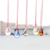 Chandelier Crystal 22mm Colors Smooth Beads Glass Tear Drop Pendant With Red Strand For Suncatcher Necklace Fenshui Home Marrige Decoration