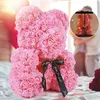 Ours en peluche Rose avec lumières, fleur artificielle en mousse pour toujours, cadeau pour la saint-valentin, anniversaire 234B