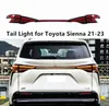 BAIK LAMP för Toyota Sienna LED Turn Signal Taillight 2021-2023 Bakre löpande bromsljus biltillbehör