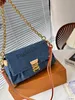 Ladies Fashion Designe Luxury Denim Bag axelväskor Crossbody Handväska Tote Top Mirror Quality M46856 M46837 M46829 M82950 M46836