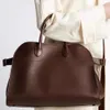 High end The * Row White Lily Same Margaux 15 Genuine Leather High Capacity Tote Bag Commuter Handbag Womens Bag