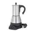 6コーヒーカップCoffewareセットエレクトリックガイザーMoka Moka Maker Coffee Macher Espresso Pot Expresso Percolatorステンレス鋼Stovetop 297m