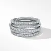 Lyxmärke smycken ring925 sterlingringar för män Eden Emerald Diamond Eternity Band Ring in Silver Plated Platinum