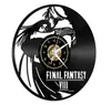 Final Fantasy Black Record Reloj de pared Creatividad Decoración del hogar Arte hecho a mano Personalidad Regalo (Tamaño: 12 pulgadas, Color: Negro) 1490319
