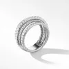Luxe merksieradenring 925 sterling ringen voor mannen Eden Emerald Diamond Eternity Bandring in verzilverd platina