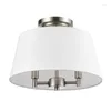 Żyrandole Better Homes Gardens 2-Light Flush Mount Satin Nikiel z żarówkami