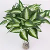 European countryside Garden Plant Green Real Touch Leaf Large Duck Leaf shaped Artificial Flowers Plastic Greenery Plant2562