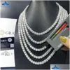 Pendant Necklaces Est Price Hip Hop 925 Sterling Sier 2Mm M 4Mm 5Mm 6.5Mm Vvs Moissanite Diamond Necklace Tennis Chain Drop Delivery Dhlo5