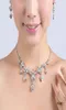 15082 Collana da sposa Elegante orecchini con strass placcati in argento Set di gioielli Accessori per abiti da ballo Abito da sera7426560