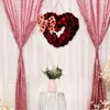 Guirlande de fleurs décoratives pour porte de la saint-valentin, couronnes romantiques en forme de cœur pour la décoration de la maison de la saint-valentin, devant d'amour
