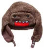 Cartoon Big Mouth DOMO Winter Bomber Hats Ushanka Russian Fur Hat Warm Thickened Ear Flaps Cap For MenWomen BoysGirls Hats cap5096927