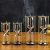 Obiekty dekoracyjne figurki szklane puste klepsydra timer piasek wyciek butelka kreatywna urodzinowa prezent DIY Retro Metal Rama szklana dekoracja domowa dekoracja t240219