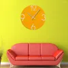 Relojes de pared Reloj redondo Decoración vintage silenciosa Número árabe Acrílico Decorativo Habitación para niños
