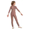 Stage Wear Kids Girls Shiny Rhinestone Ballet Unitard Gymnastic Leotards Dancewear Figure Skating Dance Costume