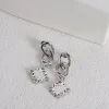 Stilista di gioielli Orecchini a bottone Vintage in ottone rame lettere Orecchini a bottone per orecchini da donna Regali di nozze di San Valentino Regalo di vari stili
