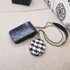 Party gifts fashion women black Cosmetic bag coin purse mobile phone bags classic chain with gift box popular items in European an295D
