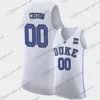 NCAA Custom S-6XL Duke Blue College Devils Баскетбол 30 Трикотажные изделия Кайла Филиповски 5 Тайриз Проктор 3 Джереми Роуч 0 Джаред Маккейн 25 Марк Митчелл 1 Калеб Фостер 15 Янг