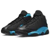 With box 13s jumpman 13 basketball shoes men Playoffs Wheat Black Flint Wolf Grey University Blue University Blue mens trainers outdoor sports sneakers