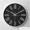 Relógios de parede Nordic Design Relógio Pendurado Casa Sala de estar Moderna Relógios Silencioso Minimalista Simples Clássico Reloj Drop Delivery Dhck8