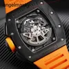 RM Relógio de Pulso Relógio Piloto RMwatches Relógio de Pulso RM011-FM Série Masculina RM011 Laranja Cerâmica Edição Limitada Moda Masculina Lazer Esportes Mecânico