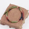 Pulseras con dijes 2/3/5 Pulsera trenzada budista tibetana Mujeres Hombres Nudos degradados Yoga Meditación Ajustable Colorido Pareja Amante Brazalete