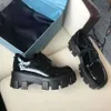 2023 designer mulheres monolith sapatos casuais triângulo p mocassins preto cloudbust sapato de couro genuíno aumento plataforma tênis ao ar livre clássico