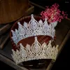 Hair Clips 3A Silver And Gold Colors Big Crowns For Women Full Zirconia Bridal Tiaras Wedding Party Headpieces Jewelry Accessories