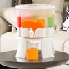 Water Bottles Iced Juice Drink Dispenser 6 Liters With Dust Lid Removable 4 Grid Rotate 360°