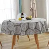 Nappe de table nordique en coton et lin, 150cm, décoration imprimée pour Patio, lavable, Vintage, pour cuisine, fête, jardin rond