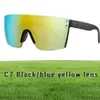 2021 Gafas de sol de marca Heat Wave de lujo de alta calidad, lentes unidas cuadradas, gafas de sol para hombres y mujeres UV4007275201