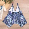 Damenbadebekleidung 2024 Damen Dreiteiliger Badeanzug Plus Larges Große Größe Plussize Push Up Print Beachwear Schwimmen Badeanzüge