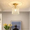 Chandeliers Modern Gold Crystal Small Round Ceiling Chandelier For Corridor Aisle Balcony Bedroom Living Room Led Home Indoor Light