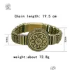 Charm Bracelets Brass Buddhist Scriptures Cuff Bangles Pure Copper Buddhism Mantra Lucky Vintage Rotating Women Men Hands Jewelry 24 Dhh7K