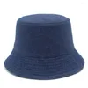 Berety wiadra kapelusze dżinsy na zewnątrz kratki rybne czapki kobiety letnie jesienne kapelusz chapau dla dorosłych tkaniny wiadra Panama Sun Protuct