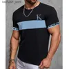 Herren-T-Shirts, Sommer-Männer-T-Shirt, Briefdruck, hochwertiges Rundhals-T-Shirt, alltägliche Freizeitkleidung, Retro, trendiges Sweatshirt, übergroßes Hemd Q240220