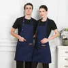 Aprons Comfortable Thin Kitchen Aprons for Woman Men Chef Work Apron for Grill Restaurant Bar Shop Cafes Beauty Nails Studios Uniform