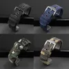 Watch Bands PEIYI Canvas Nylon Watchband 18mm 20mm 22mm 24mm Black Blue Strap Pin Buckle For Men's Sport Accessories324o