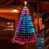 Cordas DIY Árvore de Natal Garland Luzes App Imagem LED RGB String Light Controle Bluetooth Natal