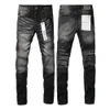 Дизайнерские ФИОЛЕТОВЫЕ БРЕНДовые джинсы для мужчин, женщин, брюки, фиолетовые джинсы, летние дырки, высокое качество вышивки, самосовершенствование и мода на маленькие ноги 403