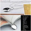 Hängen kvinnliga 925 Sterling Silver Necklace Creative Round Box Pendant Design kan placeras foton Damer Populära smycken gratis frakt