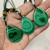 Pendentifs collier en Malachite naturelle, pendentif en pierres précieuses naturelles, bijoux à faire soi-même pour femmes, cadeau, vente en gros!