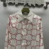 Blusas femininas camisas designer vintage impressão t camisa lapela verão proteção solar jaqueta respirável gravata manga longa botão fon6